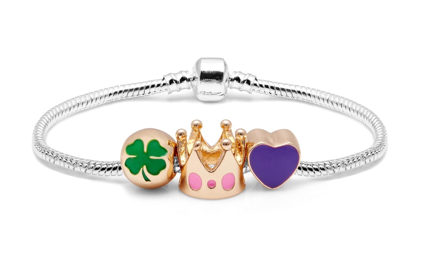 Image 2: OMG Jewel Emoji Charm Bracelet