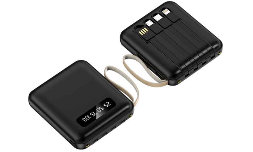 Image 2: Power Bank with Built-in Cables