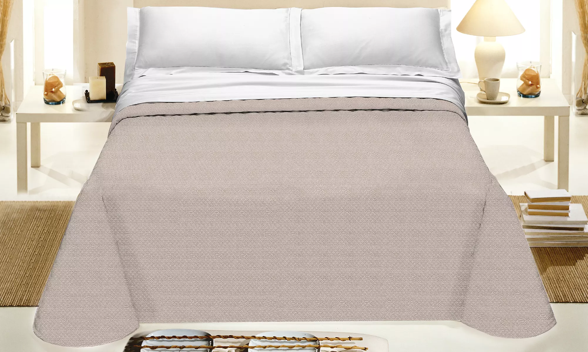 Copriletto in tessuto piquet Co. Ingros. Tex.