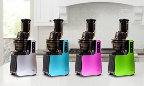 Estrattore di succo a spremitura lenta Mediatec Adamo con ricettario disponibile in 4 colori 