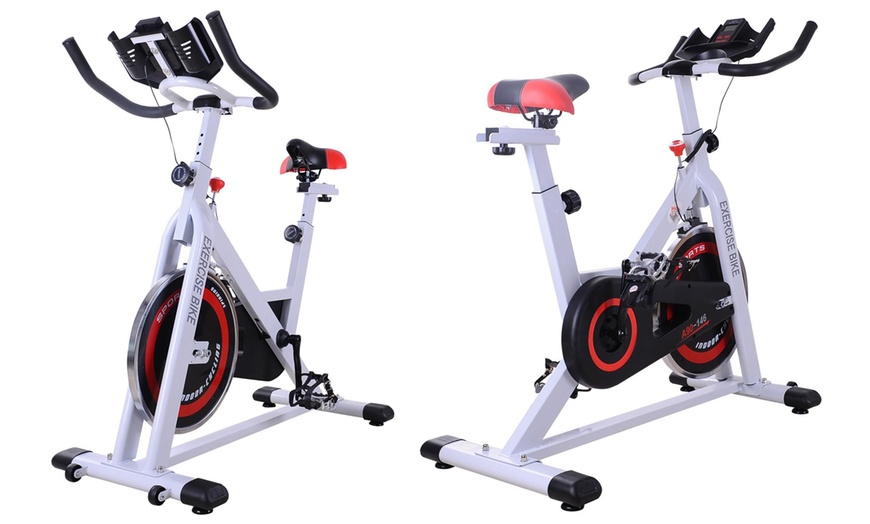 Image 2: HomCom Exercise Bike