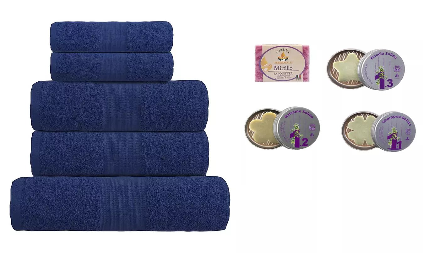 Beauty Box con asciugamani Bassetti e prodotti La Saponeria Artigiana