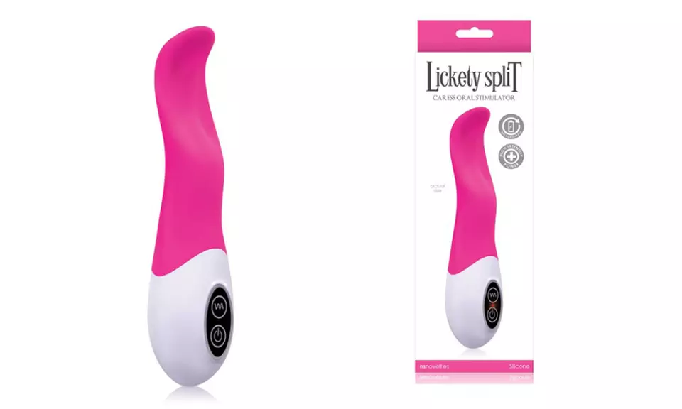 Lickety Split Realistic Tongue-Shaped Rechargeable Silicone Vibrator - Primary Image