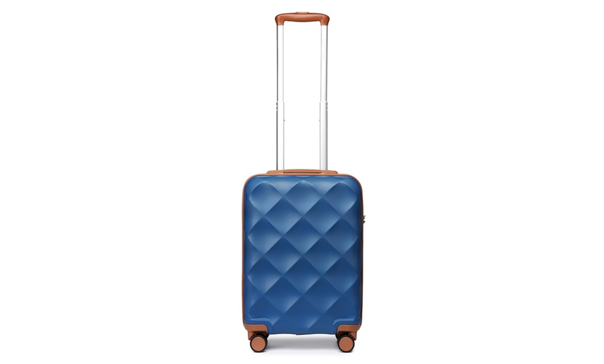 Image 29: One or Four Pieces of Ultralight ABS Diamond Suitcase
