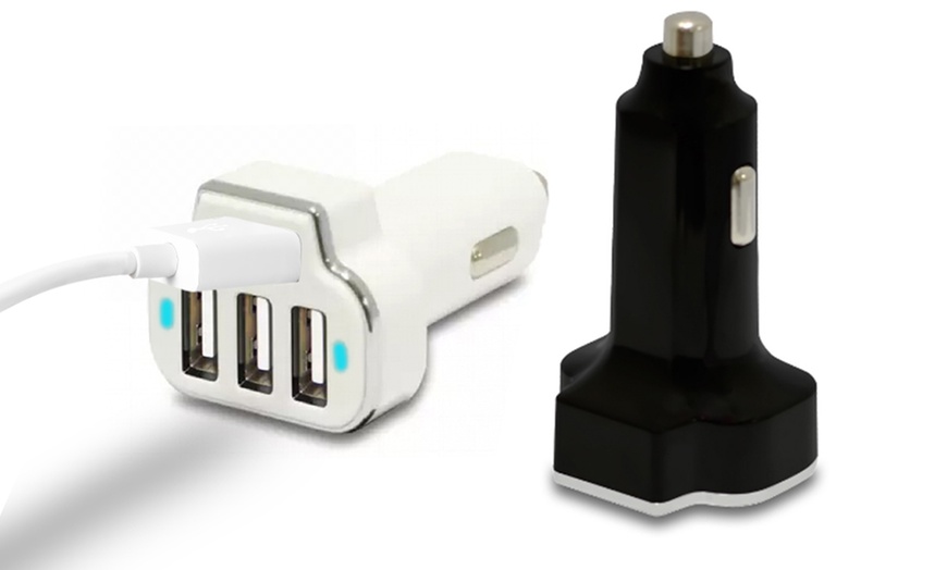 Image 11: Four-Port USB Car Charger