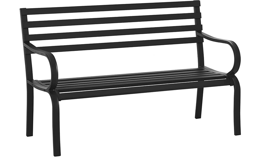 Image 3: Outsunny Two-Seater Garden Bench