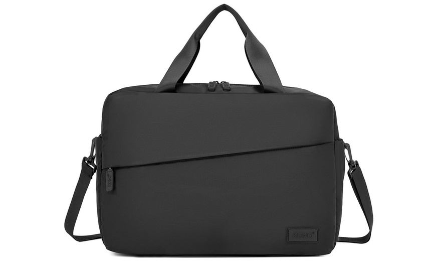 Image 2: 19L Water-Resistant Travel Bag with Laptop Sleeve 