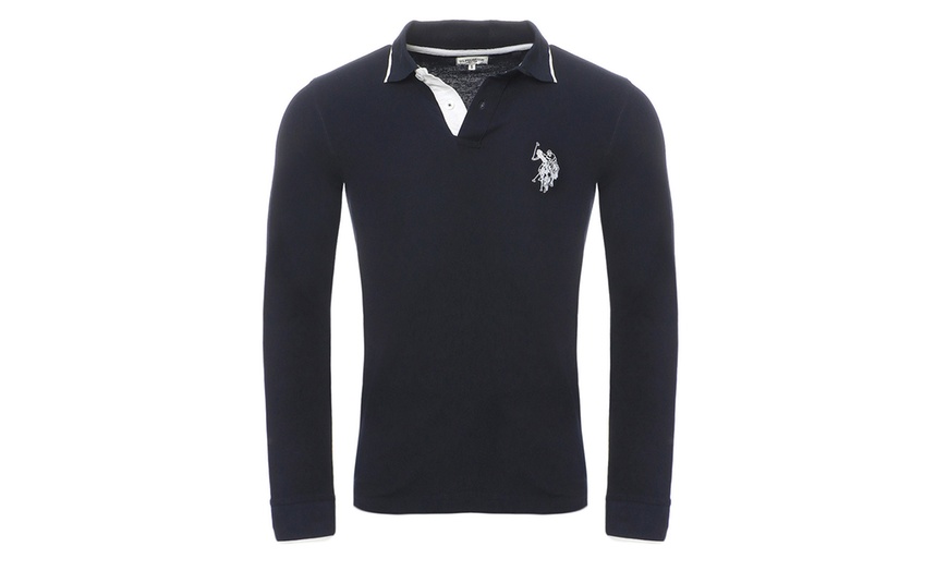 Image 7: U.S. Polo Assn ​langärmliges Poloshirt für Herre