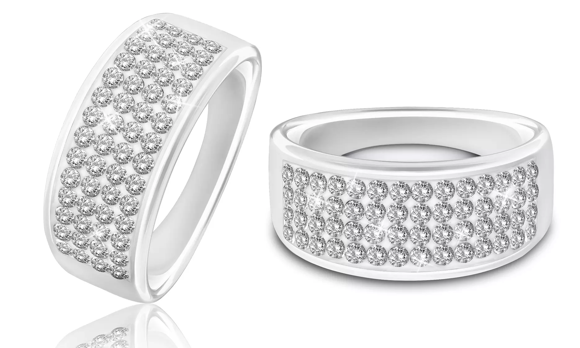 Bague en céramique au choix de la marque OMGJewel ornée de cristaux Swarovski® - Second Medium