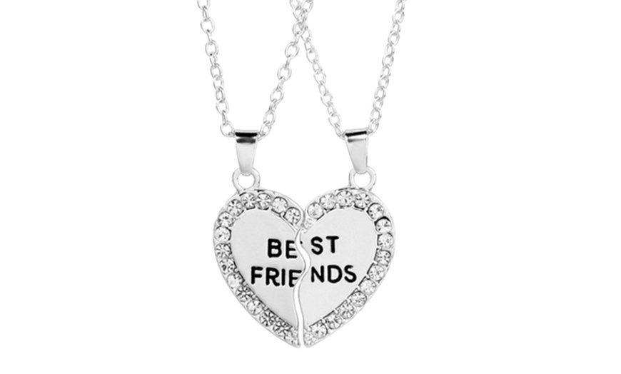 Image 7: Best Friends Split Heart Necklace