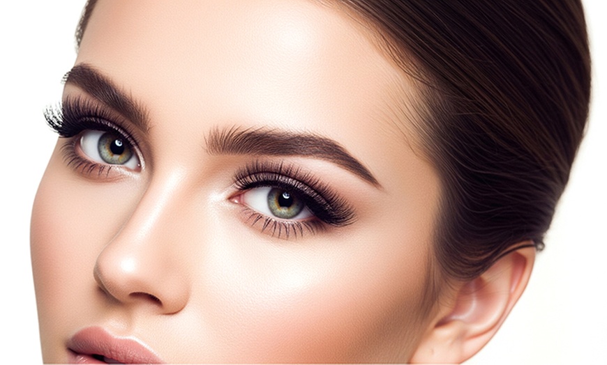 Image 1: Classic Eyelash Extensions or Skin Needling Face Treatment For One 