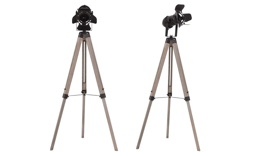 Image 3: HomCom Tripod Floor Lamp