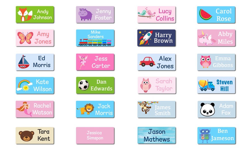 Image 4: 48 Kids Name Labels from Decomatters