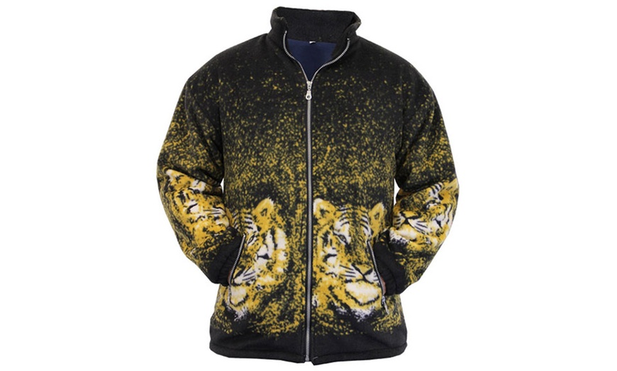 Image 10: Animal Fleece Printed Jacket