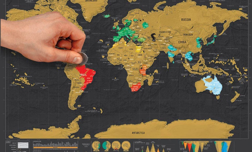 Image 1: Scratch-Off Visited Countries Map