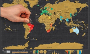 Scratch-Off Visited Countries Map