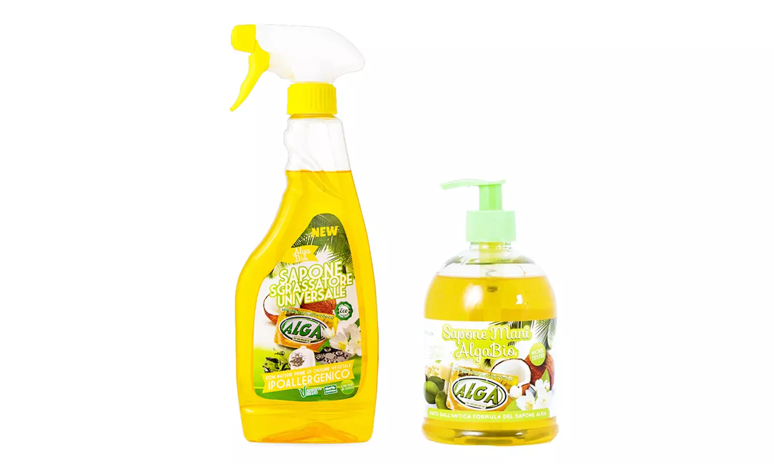 Lot de savons et produits de ménage