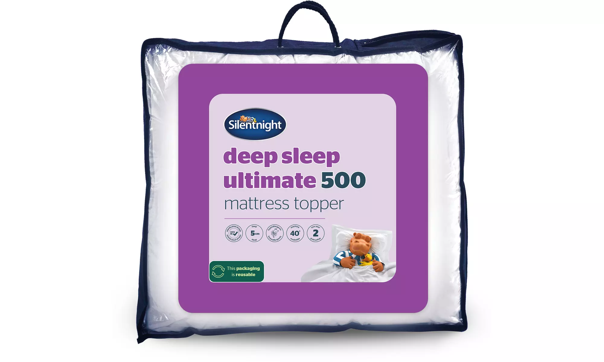 Silentnight 5cm or 10cm Thick Deep Sleep Mattress Topper