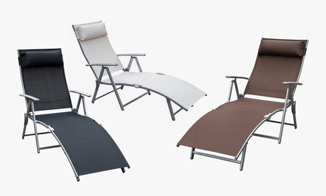 Sedia a sdraio reclinabile con 5 livelli, disponibile in 3 colori