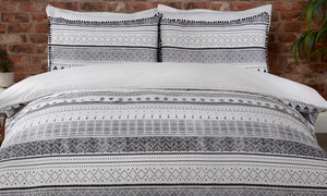 Aztec Geo Stripe Reversible Duvet Set