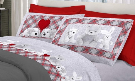 Completo letto in flanella Made in Italy disponibile in 3 colori e 3 dimensioni