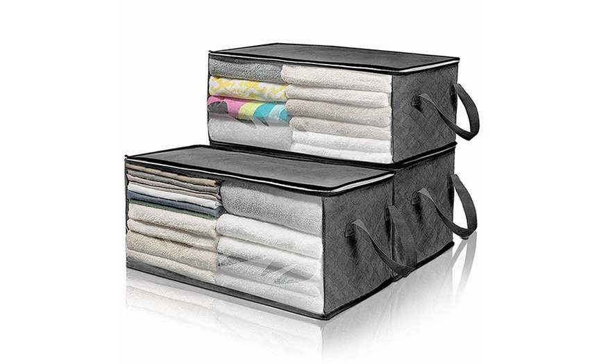 Image 4: Up to Four Clothes and Linen Storage Organiser Bags
