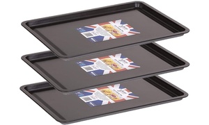  Pack of Three 32cm Essential Non-Stick Baking Trays 