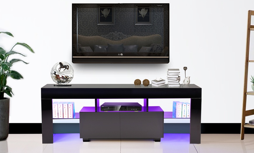 Image 7: TV Stand with LED Lights