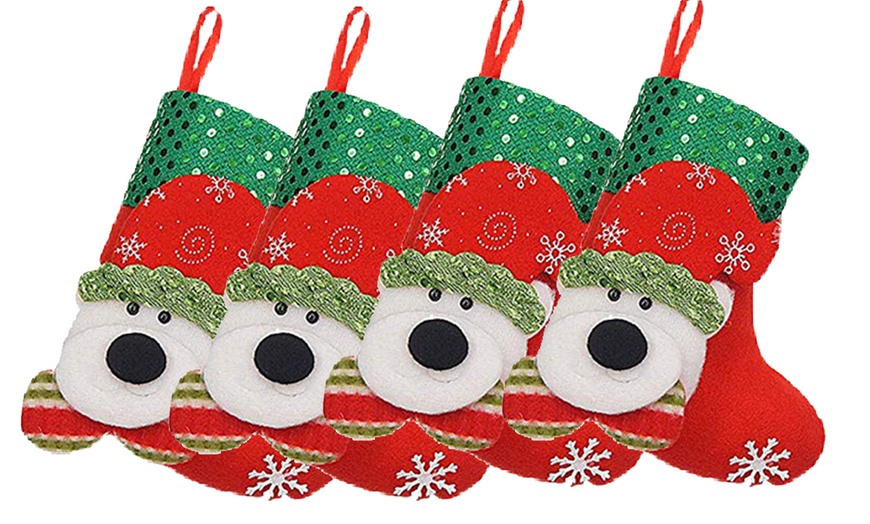 Image 8: Lot de 4 chaussettes de Noël