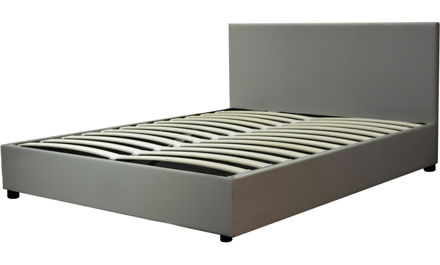 Image 2: Letto contenitore Colisée in similpelle, materasso Empereur opzionale