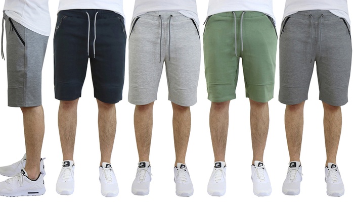 mens cotton shorts with zip pockets