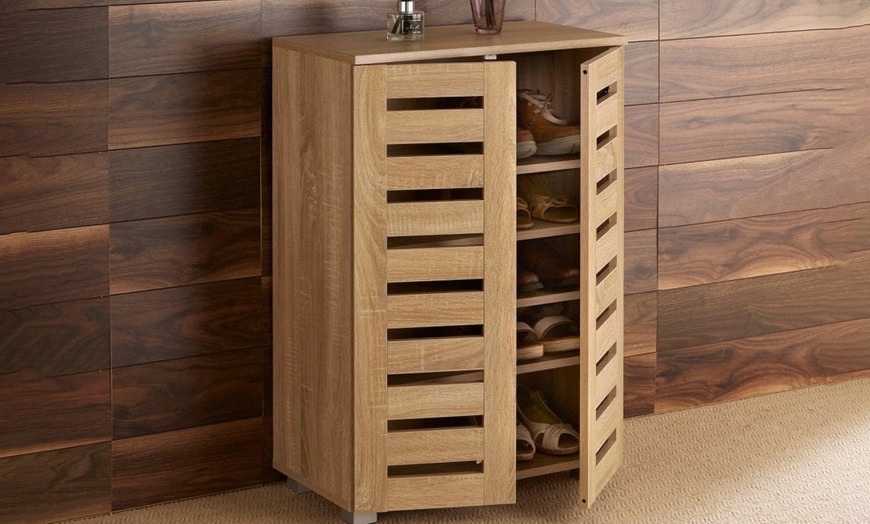 Image 6: Furniture Dealz Oslo Two Door Shoe Storage Cabinet