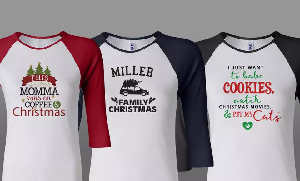 Personalized Raglan T-Shirts from GiftsForYouNow.com (Up to 42% Off) - Primary Image