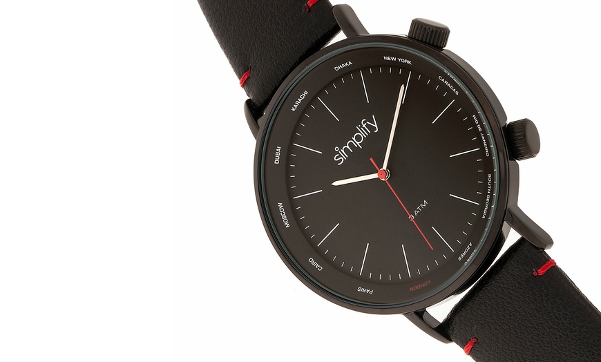 Image 11: Simplify The 3300 Genuine Leather Watch