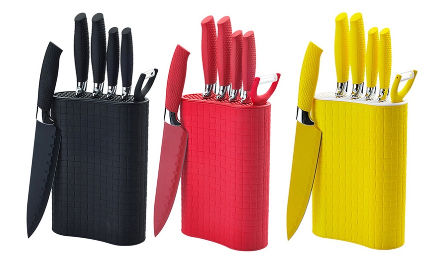 Image 1: Seven-Piece Knife Block Set