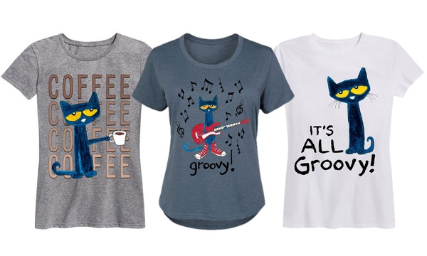 Pete the cat top shirt womens