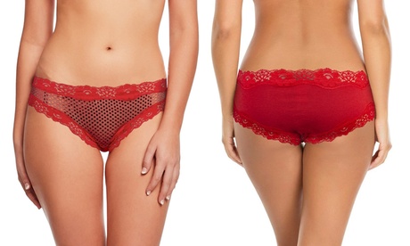 1 o 2 paia di slip da donna con pois e merletti