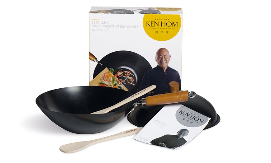 Image 2: Ken Hom Wok Set or Grill Pan