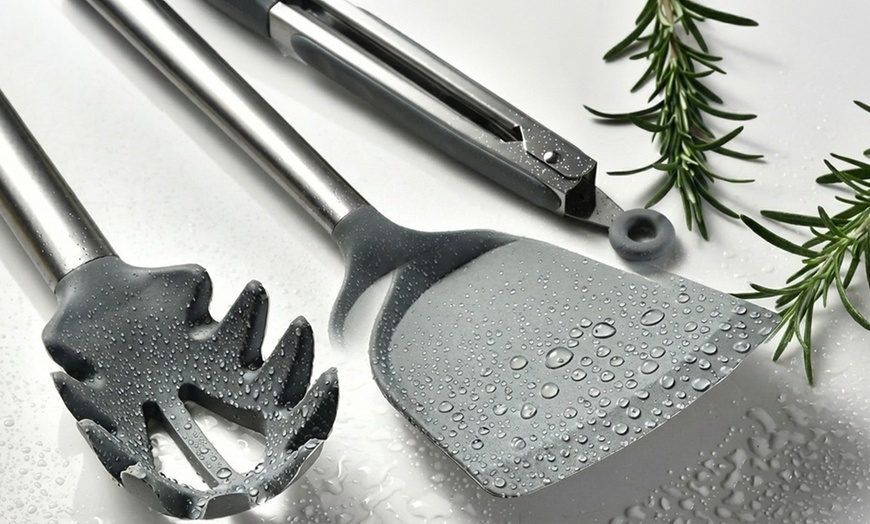 Image 18: Set d'ustensiles de cuisine en silicone 12 pièces avec support