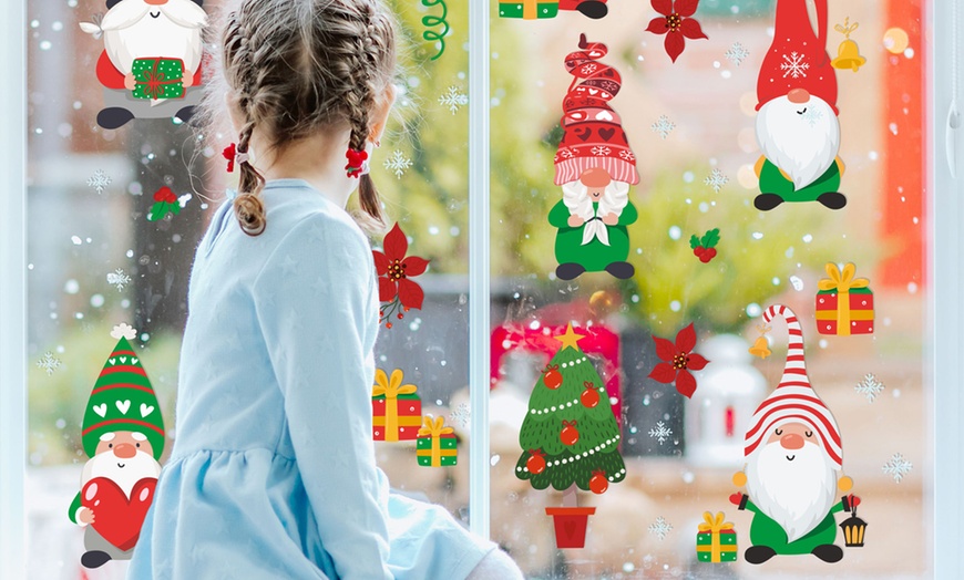 Image 12: Christmas Window Clings Set