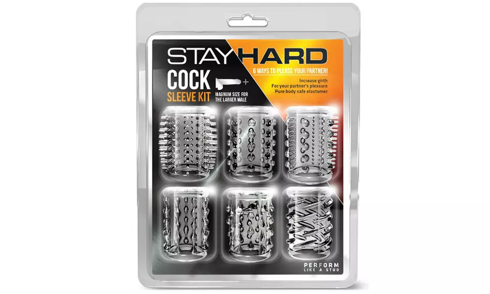 Stay Hard Penis Sleeve Kit (6-Piece) - Second Medium