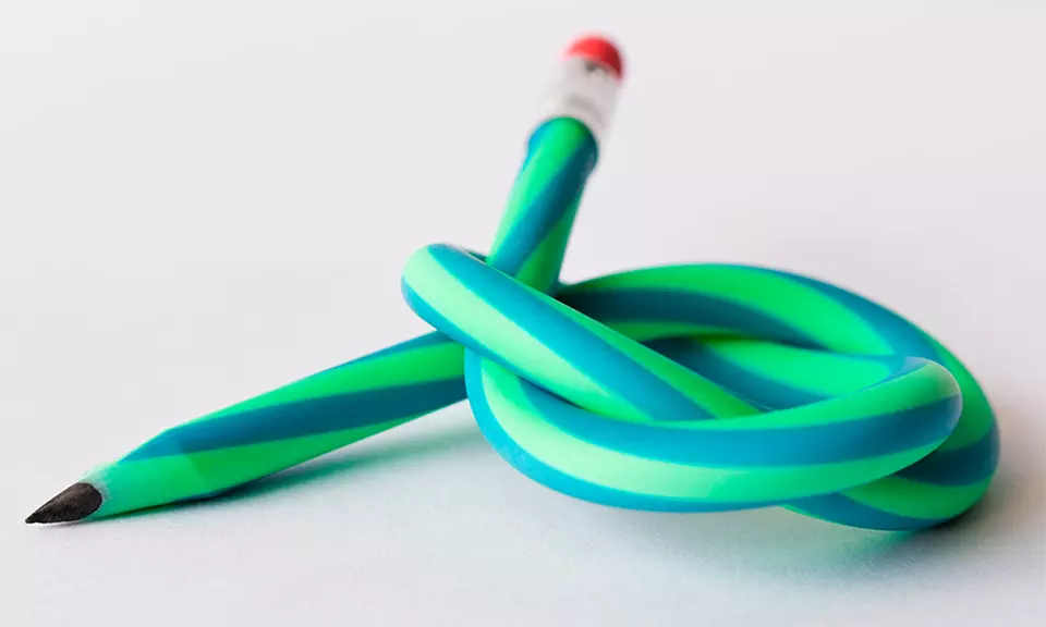 1, 2 ou 4 packs de 5 crayons de bois flexibles - Second Medium