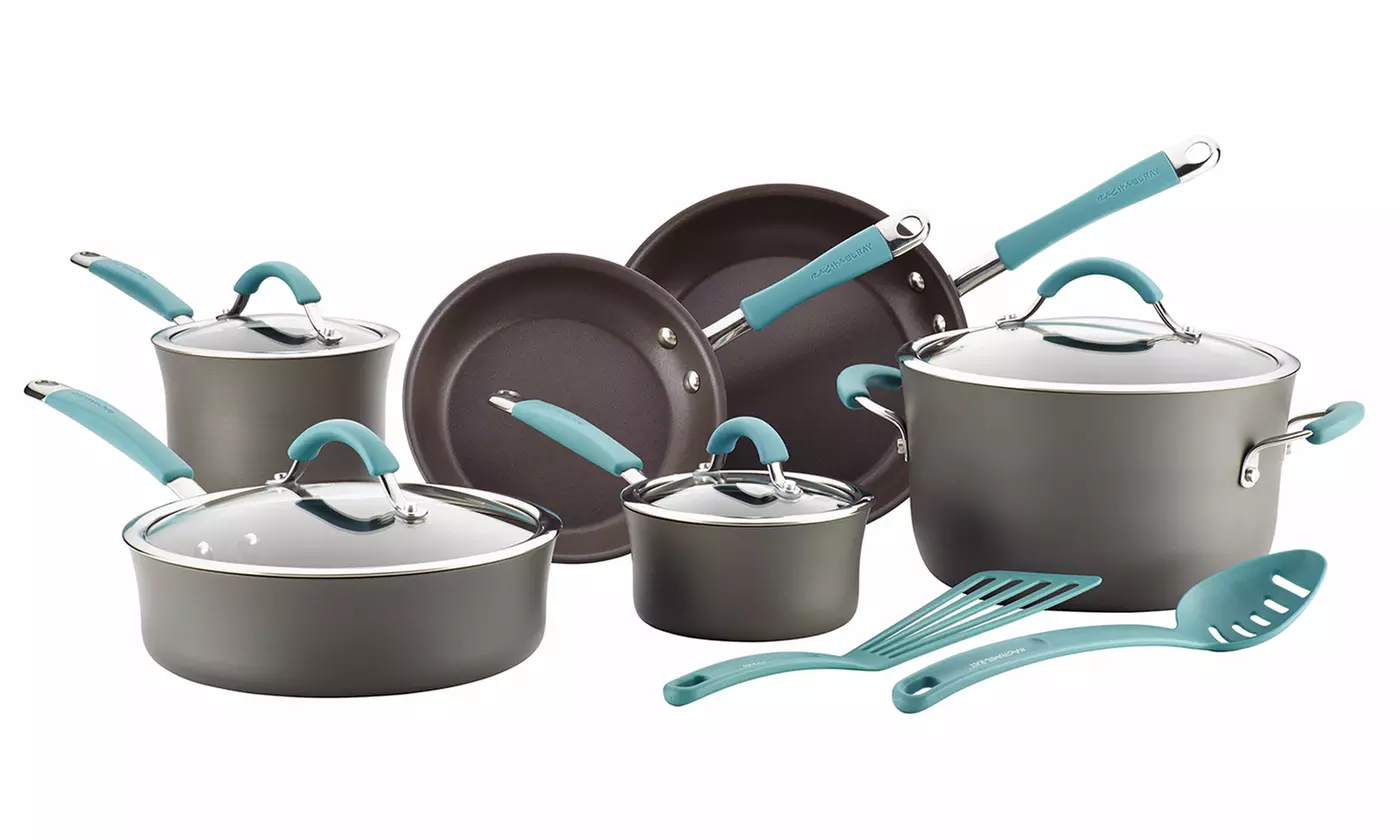 Rachael Ray Cucina Hard-Anodized Nonstick Cookware Set (12-Piece) - Second Medium