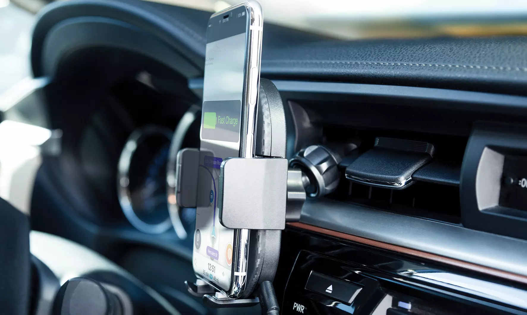 Hypergear 5-Watt Qi Wireless Charging Car Cell Phone Mounts - Second Medium
