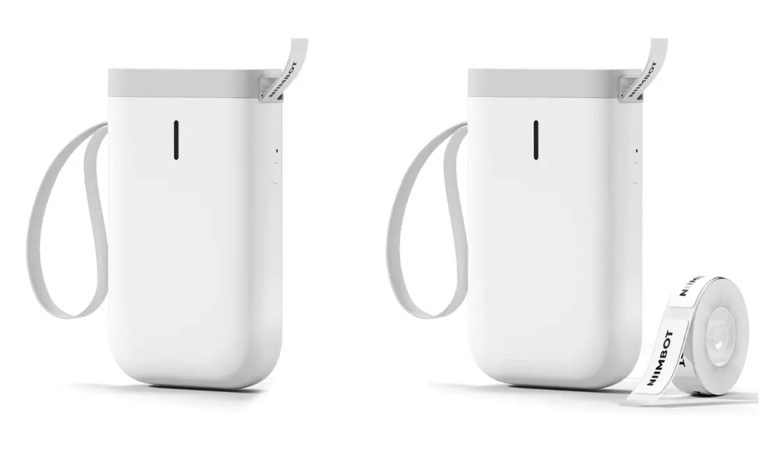 Imprimante d'étiquettes thermiques portable avec rouleau d'étiquettes