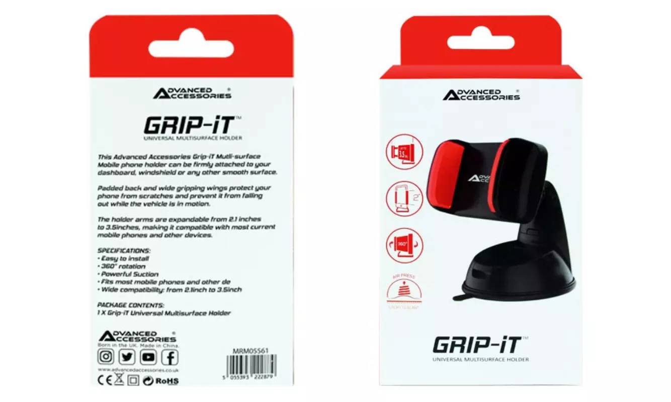 Grip-It Multi-Surface Mobile Phone Holder