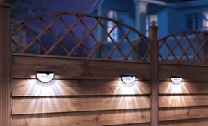 Two-Piece Six-LED Solar Fence Wall Lights