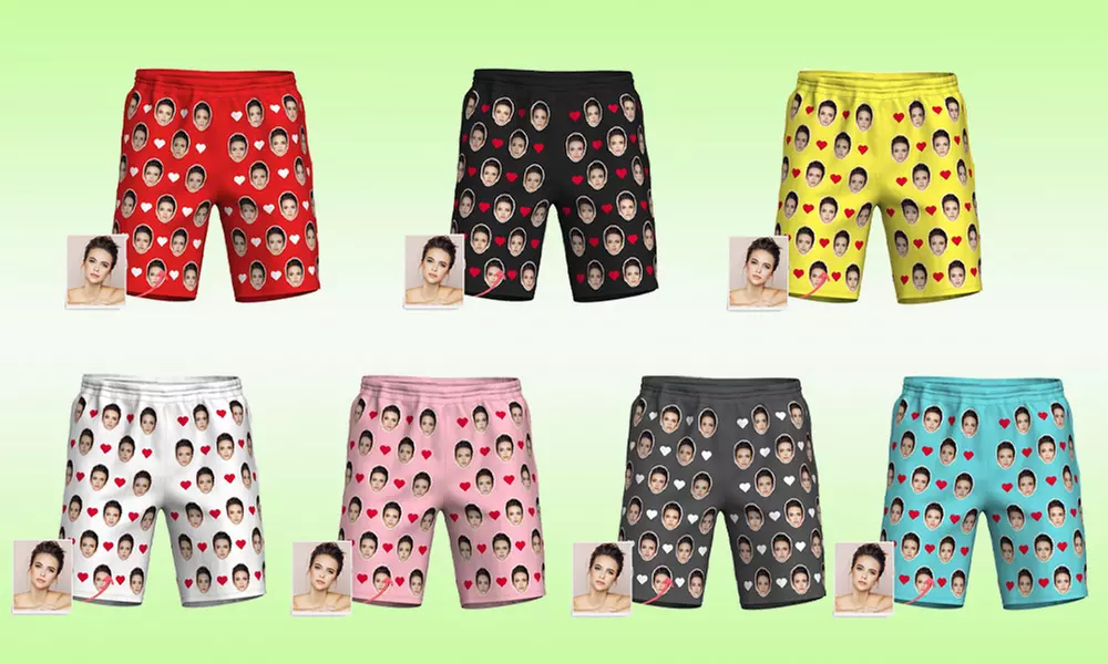 Strand-Shorts mit Foto-Symbolen