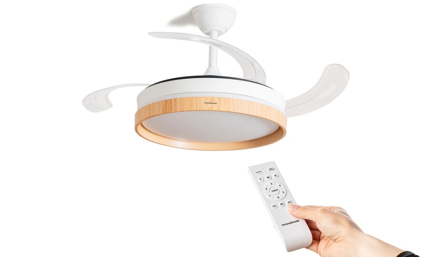 Image 7: Ventilateur de plafond LED avec 4 pales rétractables