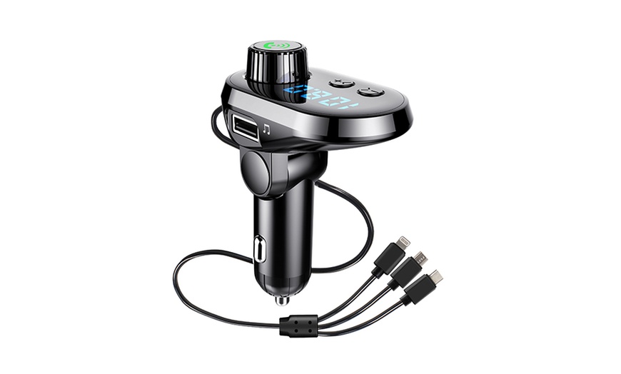 Image 2: Bluetooth FM Transmitter Car Kit